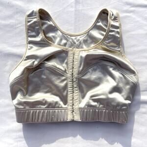 Enell High Impact Sports Bra Womens 2 Pearl Cream 134DD 34DDD 36D 36DD